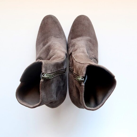 Aldo Forest Green / Taupe Ankle Length Block Heel Sock Boots Booties Size 9 - Picture 11 of 12